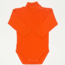 Orange thick turtleneck bodysuit