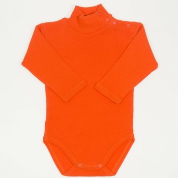 Orange thick turtleneck bodysuit