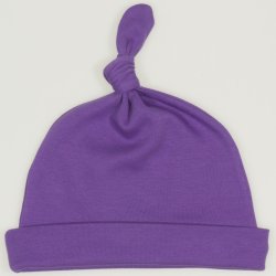 Purple deep lavender baby hat with tassel