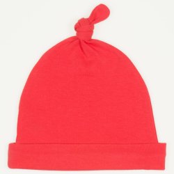 Red tomato baby hat with tassel
