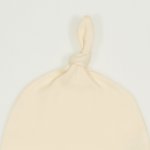 Vanilla custard baby hat with tassel | liloo