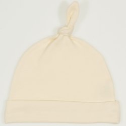 Vanilla custard baby hat with tassel