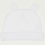 White baby hat with toy ears | liloo