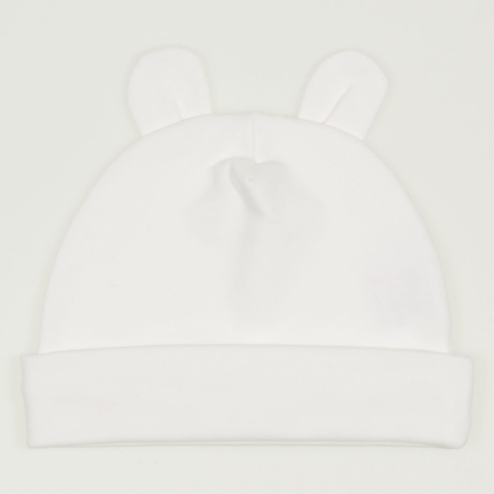 Blanc de blanc baby hat with toy ears | liloo