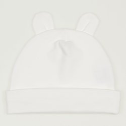 Blanc de blanc baby hat with toy ears