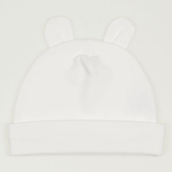 Blanc de blanc baby hat with toy ears | liloo