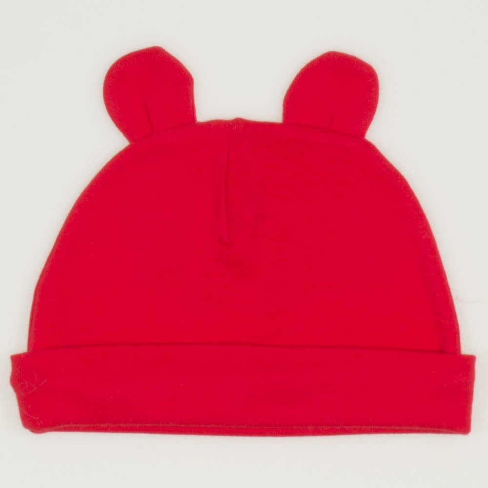 Red tomato baby hat with toy ears | liloo