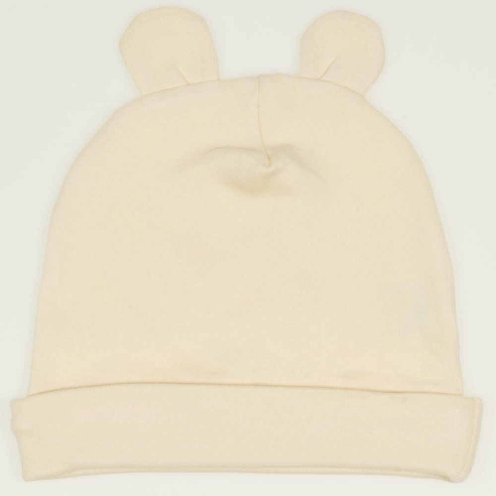 Vanilla custard baby hat with toy ears | liloo