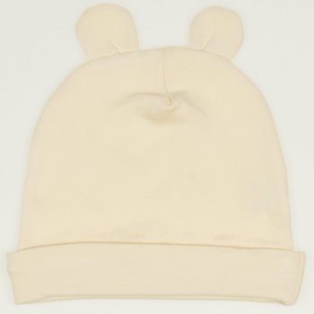 Vanilla custard baby hat with toy ears