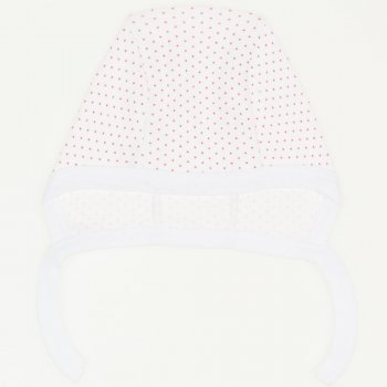 White with red dots baby bonnet