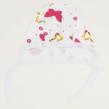 White baby bonnet with flyers print | liloo