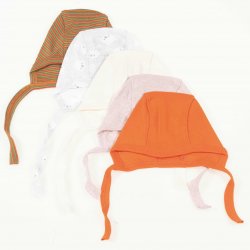 Caciulita tip boneta bumbac organic culori fetite set 5 bucati