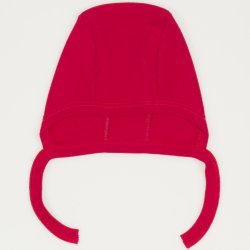 Red baby bonnet