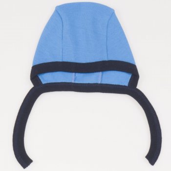 Turquoise and navy blue baby bonnet | liloo