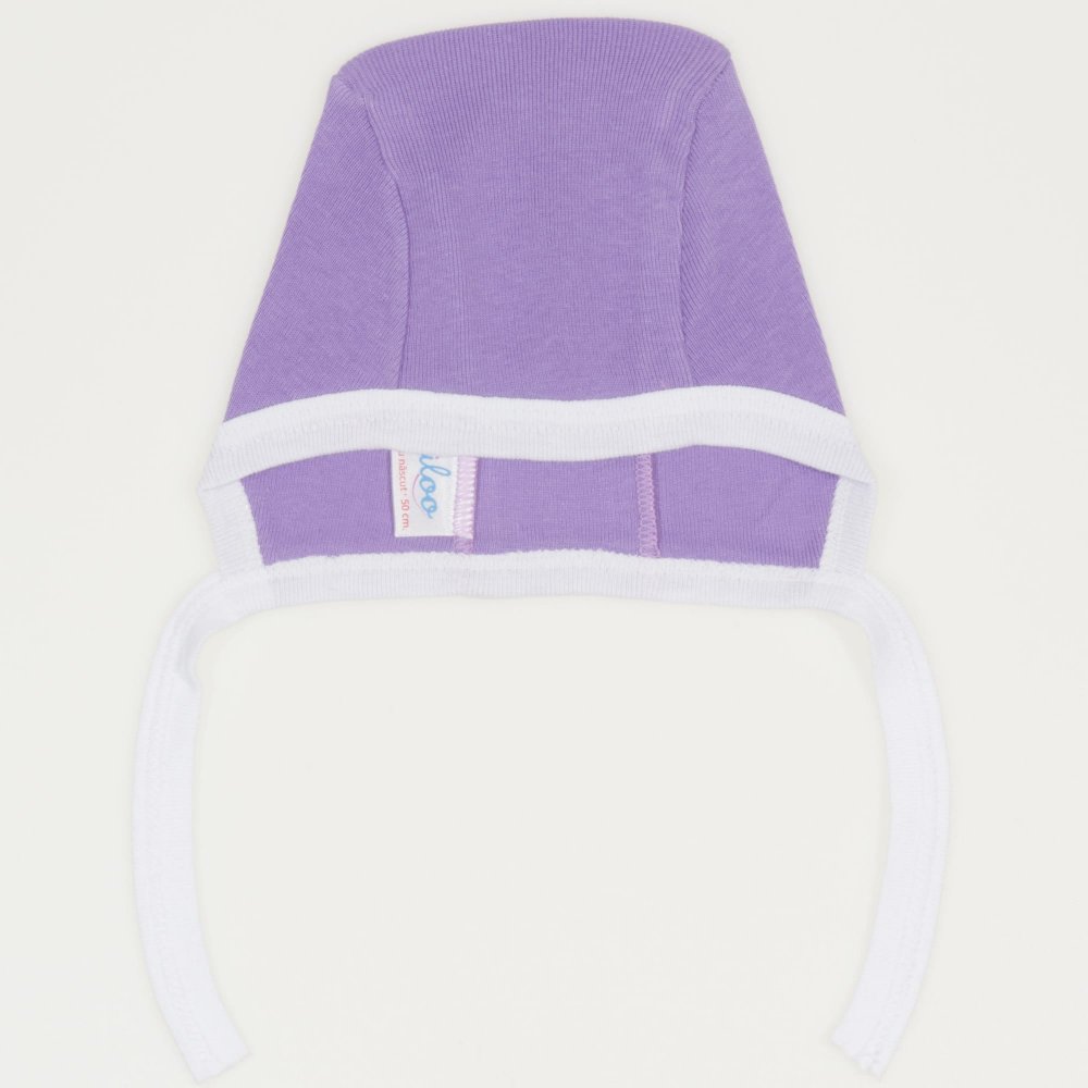 Purple & white baby bonnet | liloo