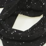 Set fez and circular scarf - black with white splashes print| liloo