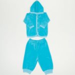 Turquoise velour baby top & bottom | liloo