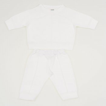 Ecru organic cotton baby suit