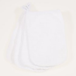 White premium baby bath gloves - set of 4 pieces