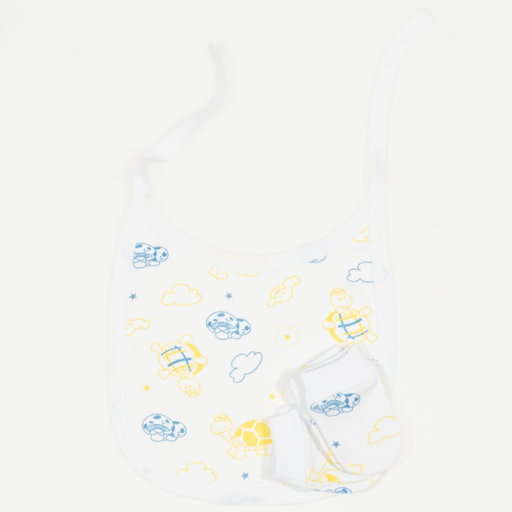 Bib and gloves newborn with turtles print | liloo