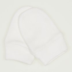 Cream newborn gloves