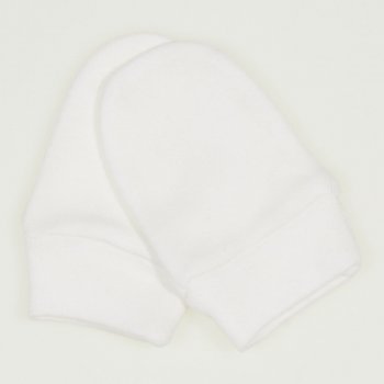 Cream newborn gloves