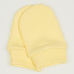 Yellow newborn gloves