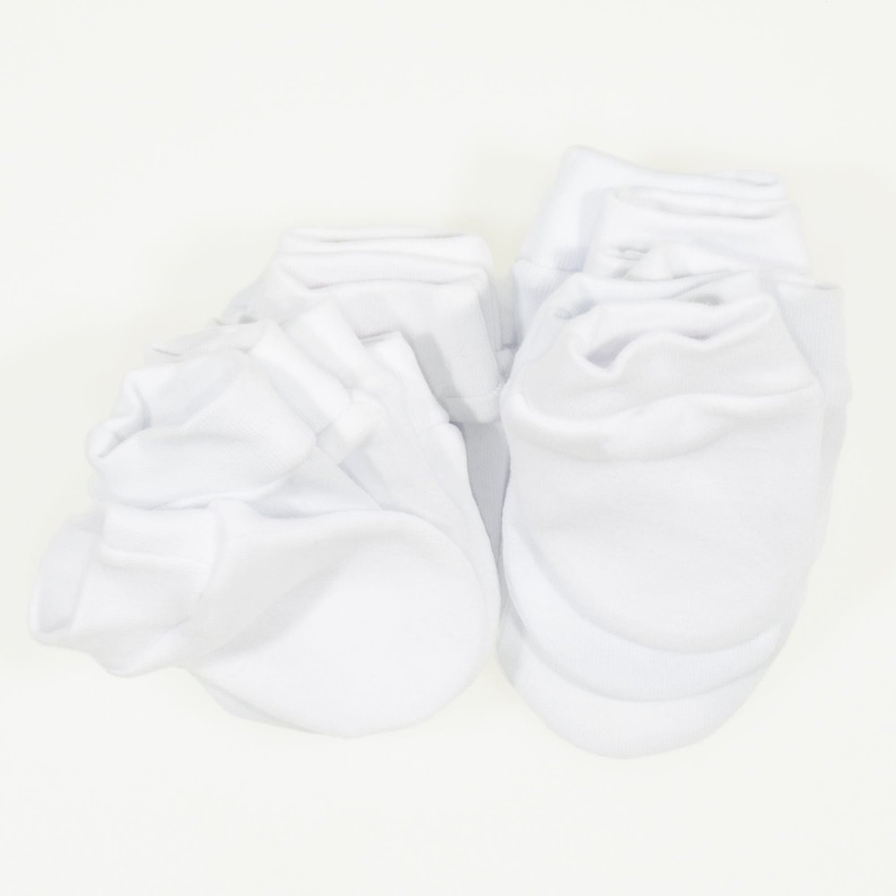 White newborn gloves - economical set of 10 pairs | liloo