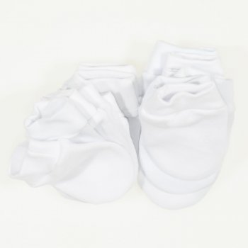 White newborn gloves - economical set of 10 pairs | liloo