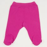 Pantaloni cu botosei banda bumbac organic siclam | liloo