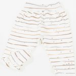 Pantaloni cu botosei banda model dungi maro | liloo
