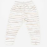 Pantaloni cu botosei banda model dungi maro | liloo