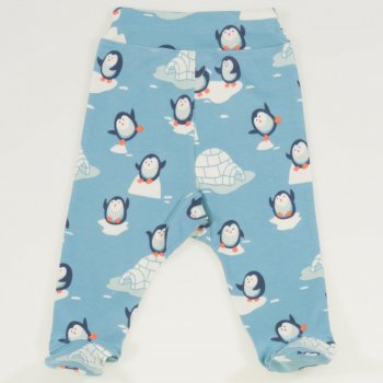 Aqua footies organic cotton with penguins print | liloo