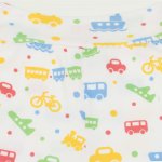 White footies with transport toys print | liloo