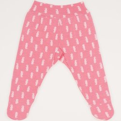 Salmone footies with sea ​​horses print