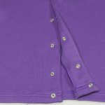 Purple deep lavender long-sleeve center-snap tee| liloo