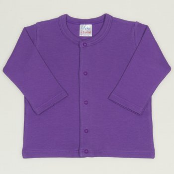 Bluza bebelusi cu maneca lunga si inchidere frontala mov deep lavender