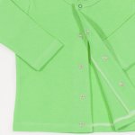 Bluza bebelusi cu maneca lunga si inchidere frontala irish green | liloo