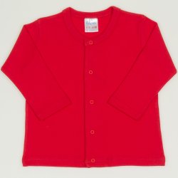 Red tomato long-sleeve center-snap tee