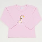 Pink long-sleeve with giraffe print | liloo