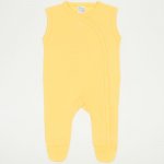 Salopeta fara maneci - pantaloni cu botosei minion yellow uni | liloo