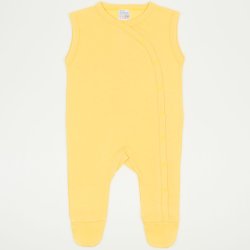 Salopeta fara maneci - pantaloni cu botosei minion yellow uni