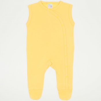 Salopeta fara maneci - pantaloni cu botosei minion yellow uni