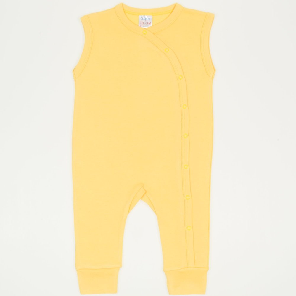 Salopeta fara maneci cu manseta minion yellow uni | liloo