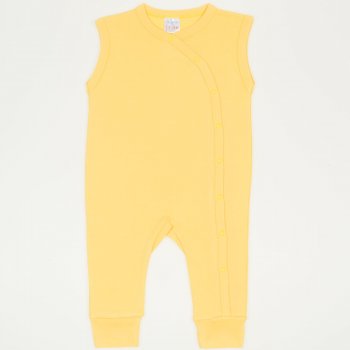 Salopeta fara maneci cu manseta minion yellow uni | liloo