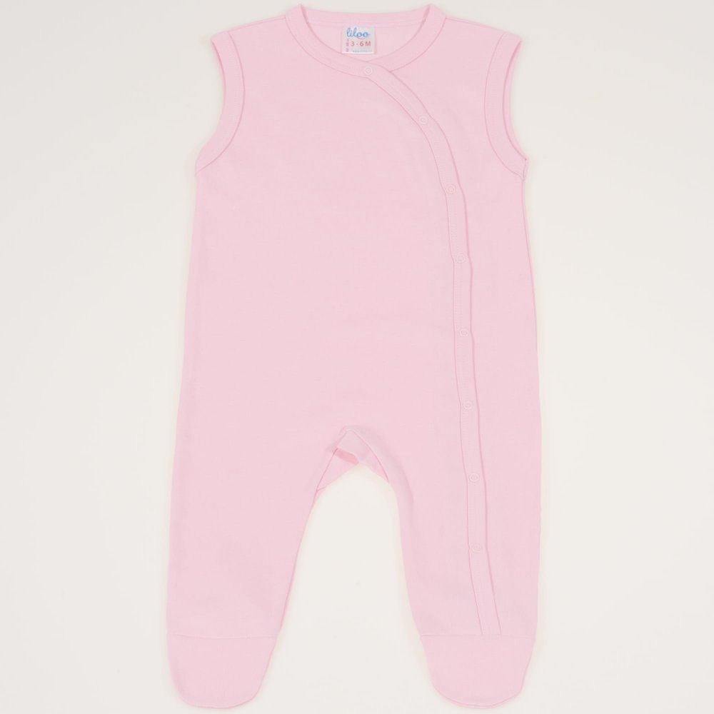 Salopeta fara maneci - pantaloni cu botosei orchid pink uni | liloo