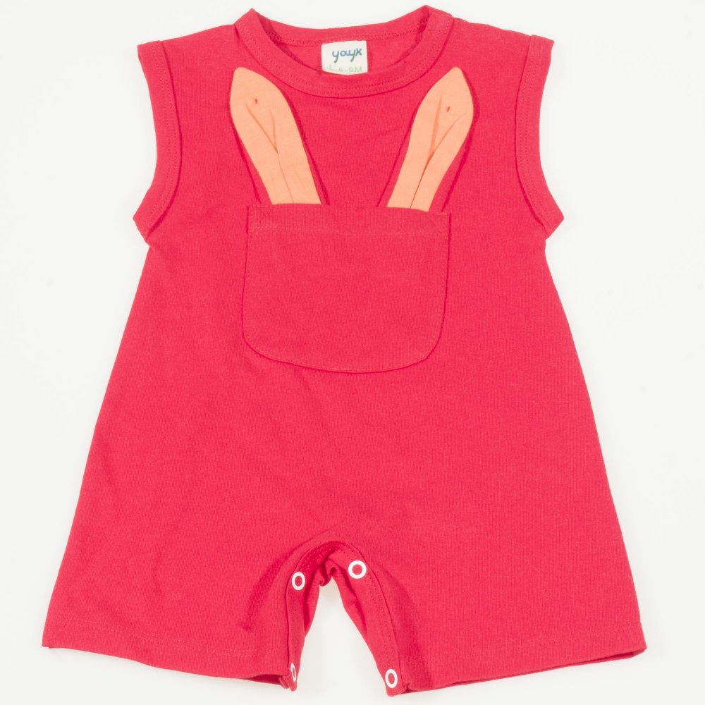 Summer short sleeve jumpsuit and red shorts with ears | liloo.ro