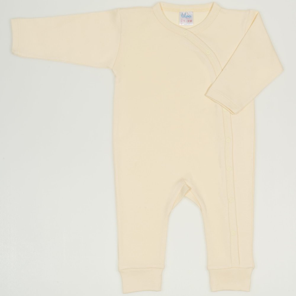 Vanilla custard long-sleeve sleep & play| liloo