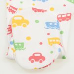 White short-sleeve sleep & play with footies with transport toys print | liloo