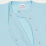 Bleu petit four short-sleeve sleep & play with footies | liloo